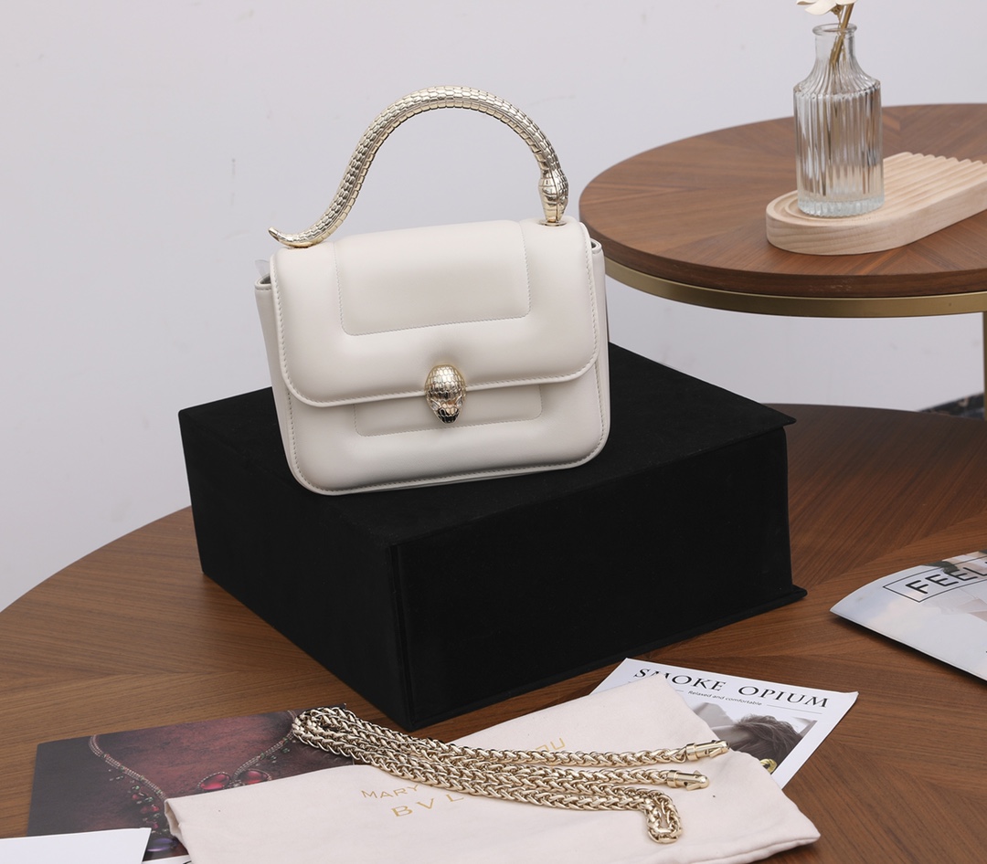 Bagsaaa Bv1g*ai x Mary Katrantzou Serpenti White - 19.2 X 15 X 6cm