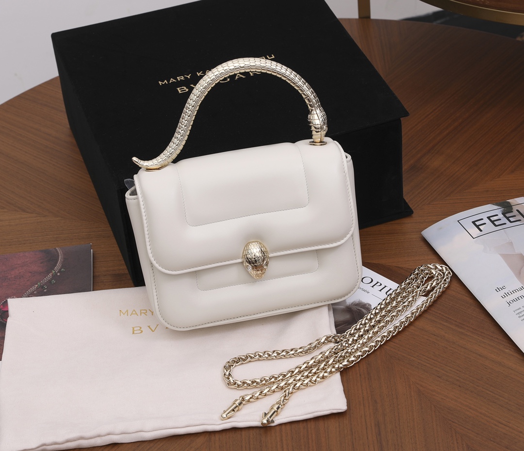 Bagsaaa Bv1g*ai x Mary Katrantzou Serpenti White - 19.2 X 15 X 6cm