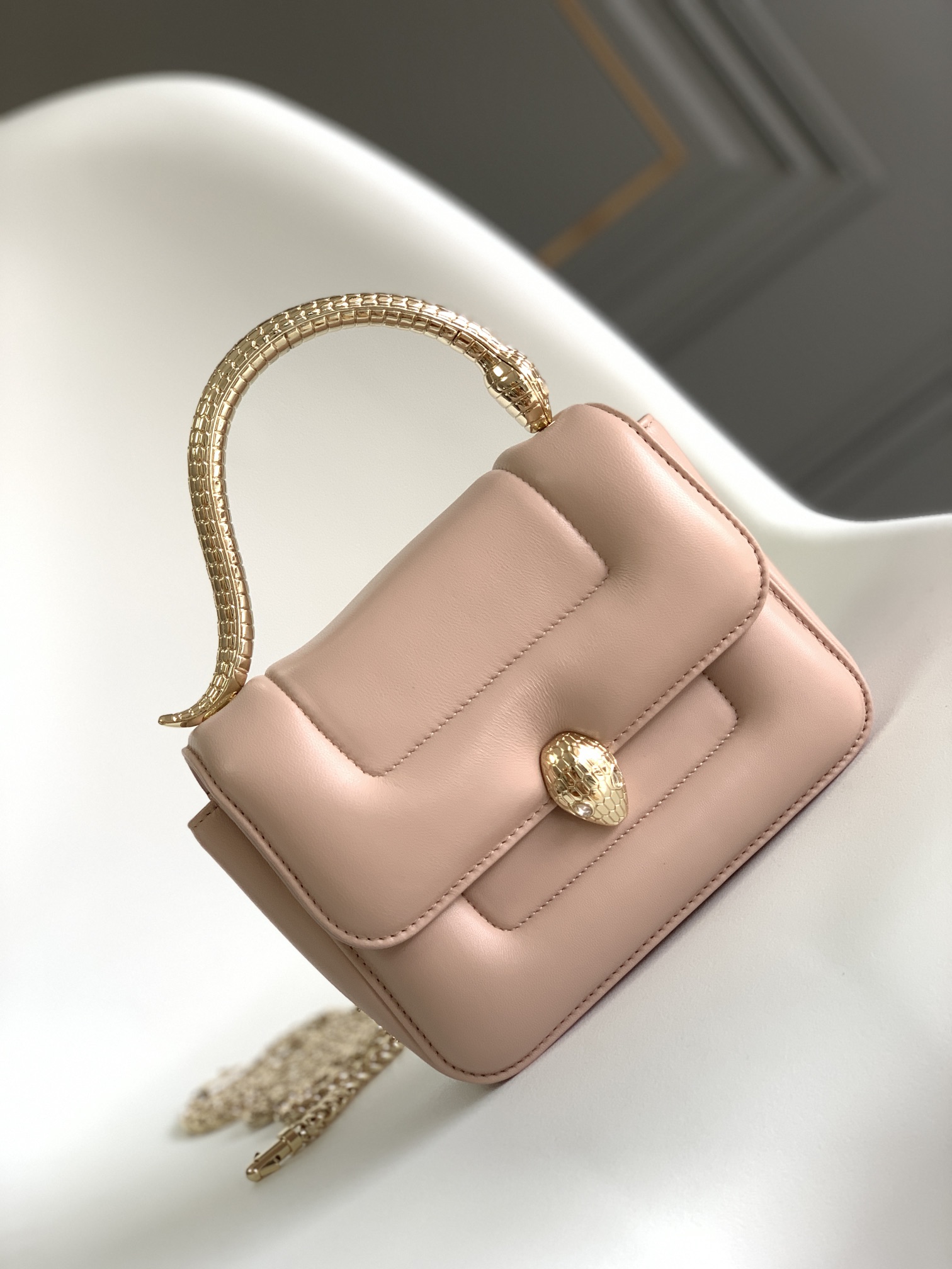 Bagsaaa Bv1g*ai x Mary Katrantzou Serpenti Pink - 19.2 X 15 X 6cm