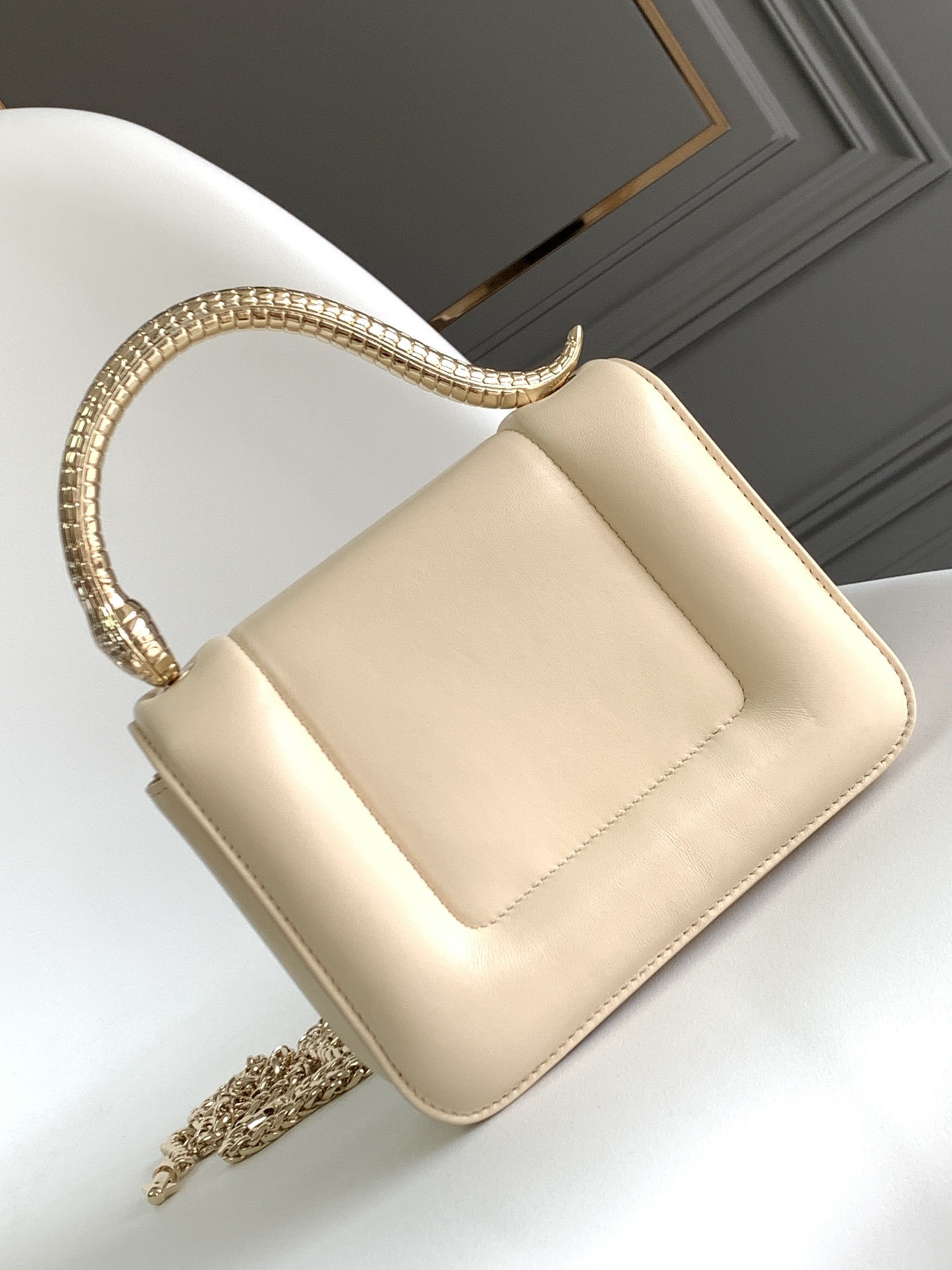Bagsaaa Bv1g*ai x Mary Katrantzou Serpenti Off White - 19.2 X 15 X 6cm