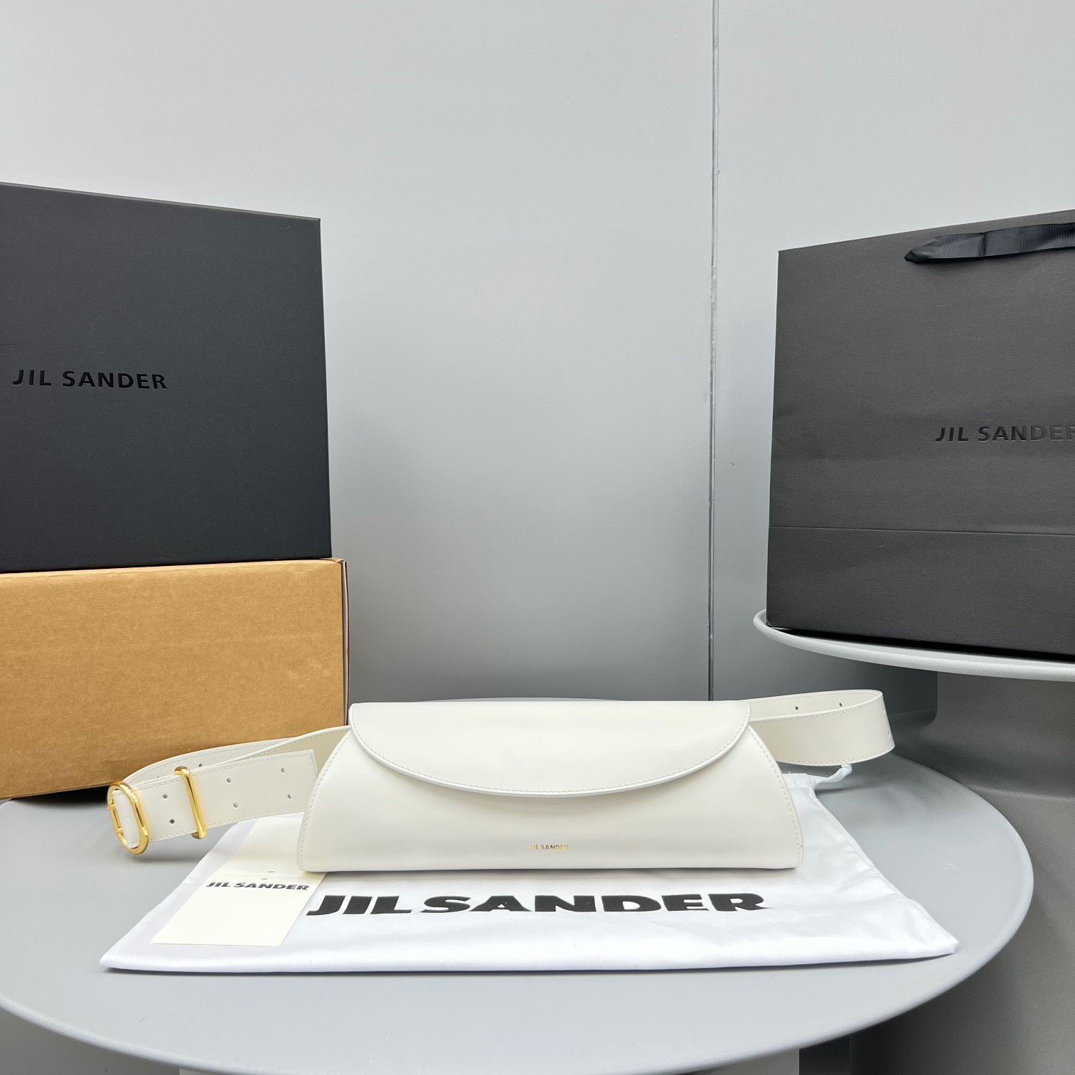 Bagsaaa Jilsander Cannolo White Bag - 28x13x9cm