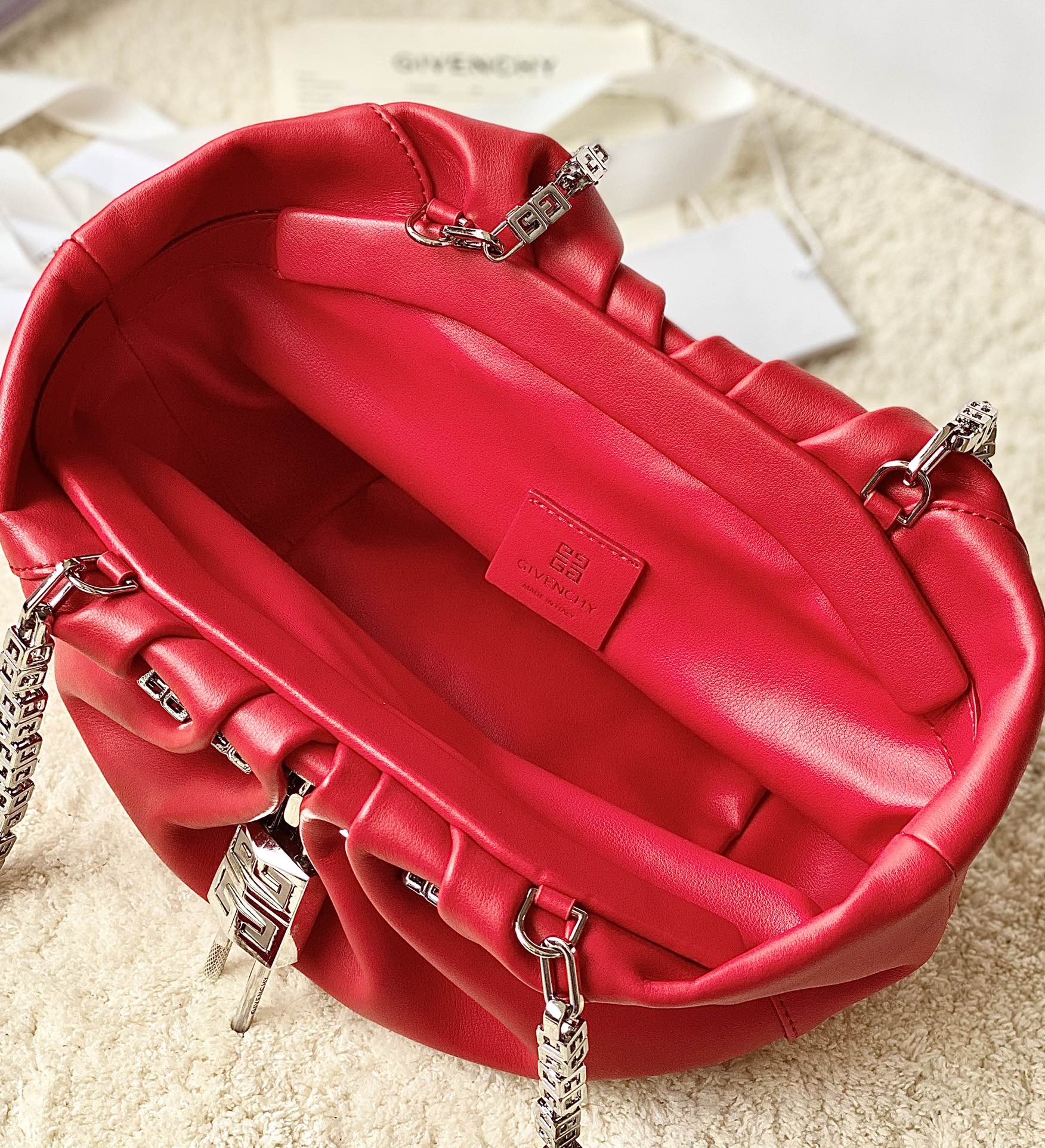 Bagsaaa Givenchy Kenny Red Bag - 32x22x17cm