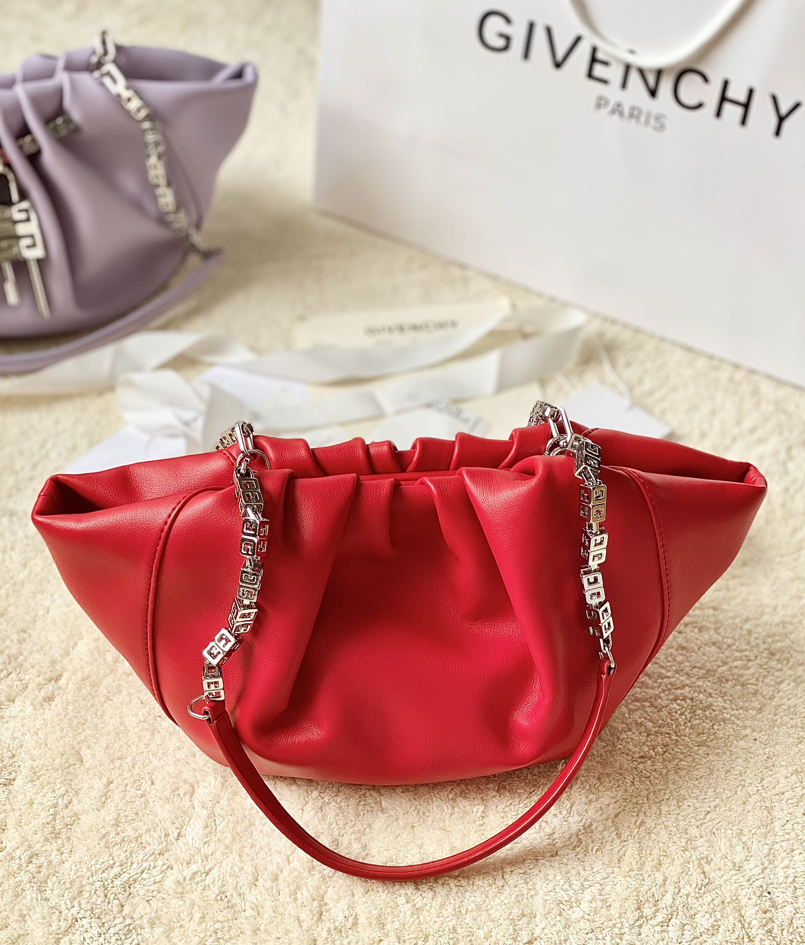 Bagsaaa Givenchy Kenny Red Bag - 32x22x17cm