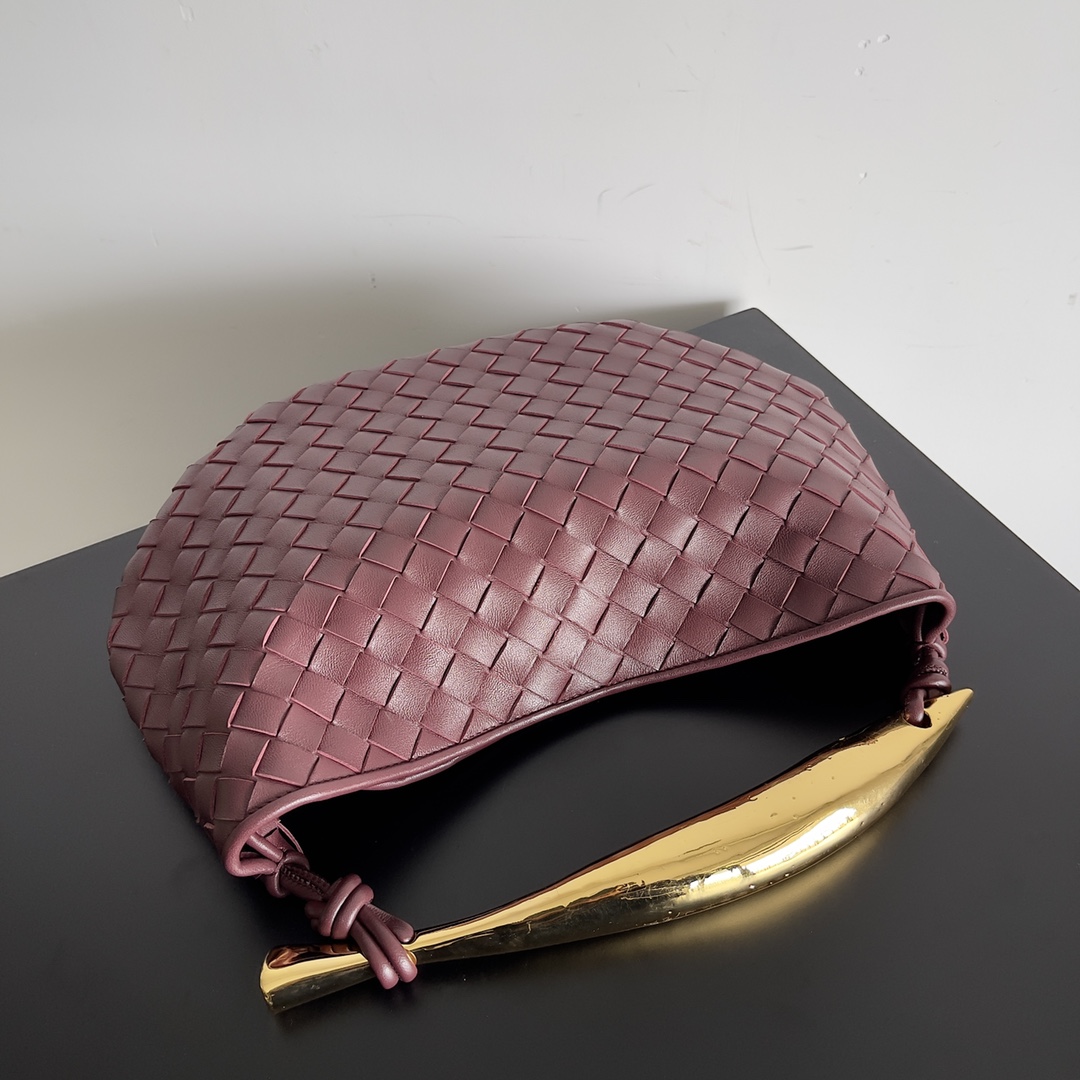 Bagsaaa B0tt*ga Ven*ta Sardine Top Handle Burgundy Bag - 36*3*24cm