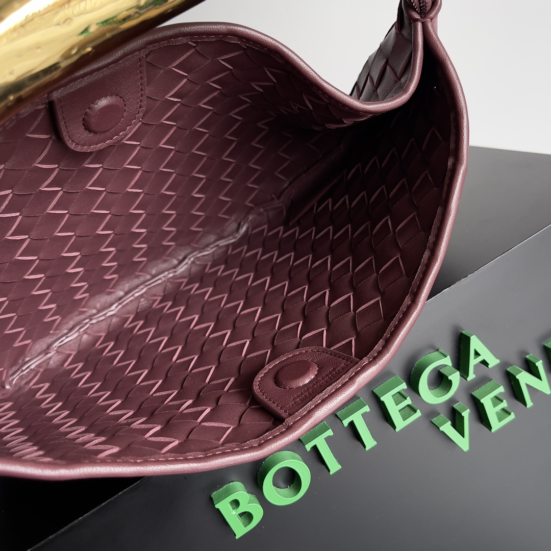 Bagsaaa B0tt*ga Ven*ta Sardine Top Handle Burgundy Bag - 36*3*24cm