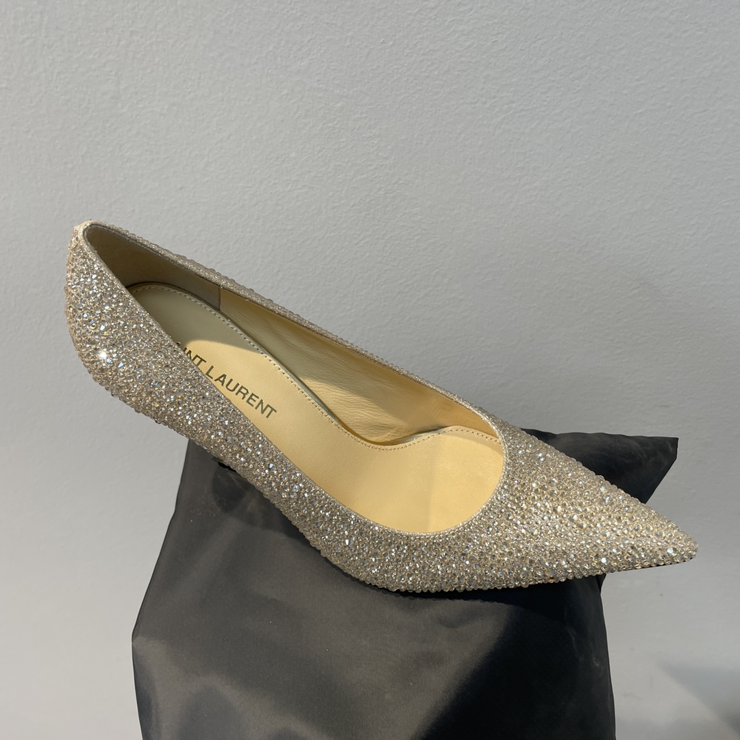 Bagsaaa Y51 Opyum 110 Gold Glitter Pumps