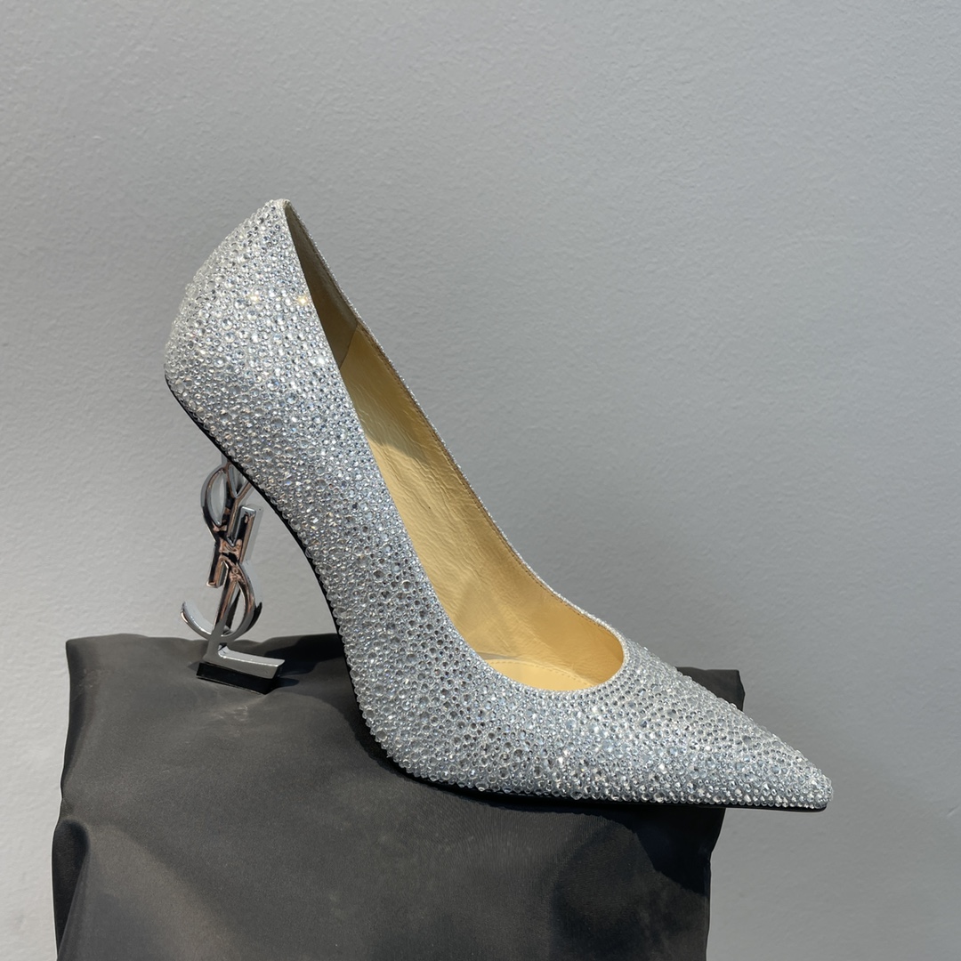 Bagsaaa Y51 Opyum 110 Silver Glitter Pumps