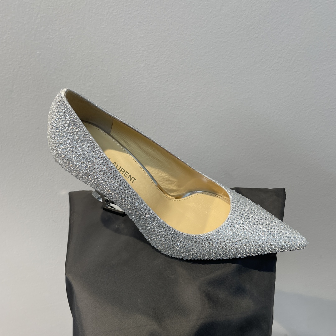 Bagsaaa Y51 Opyum 110 Silver Glitter Pumps