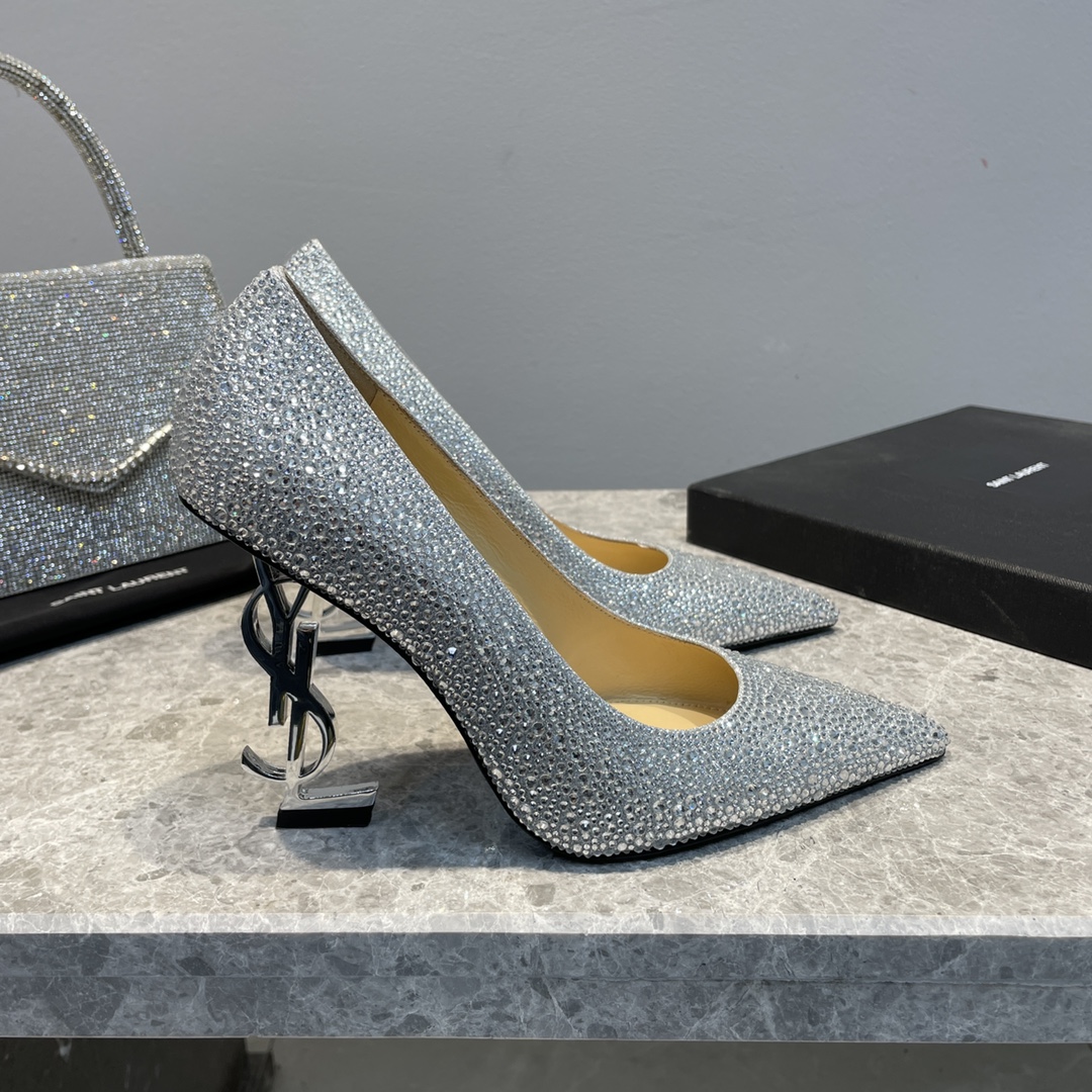 Bagsaaa Y51 Opyum 110 Silver Glitter Pumps