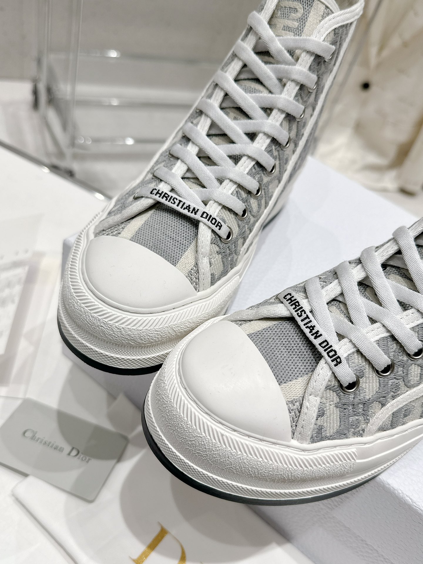Bagsaaa D10r Walk n D10r High Top Platform Sneaker Grey Oblique