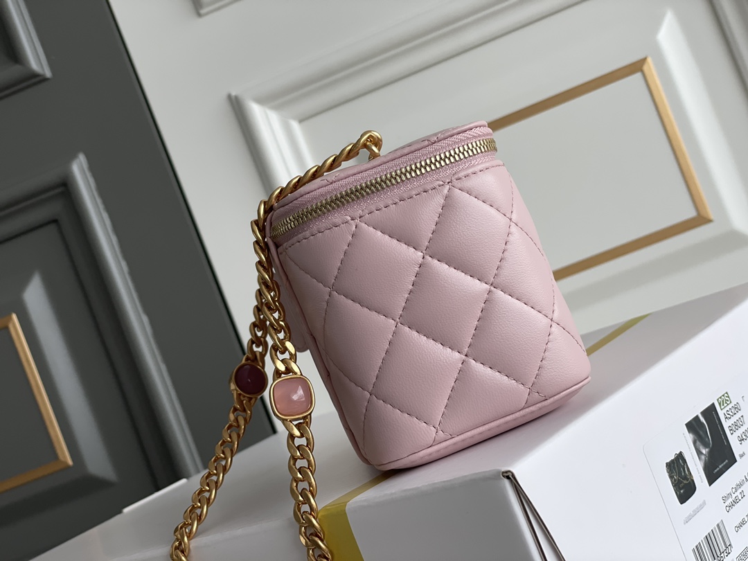 Bagsaaa nCh**el Vanity Pink Bag - 17x9.5x8cm