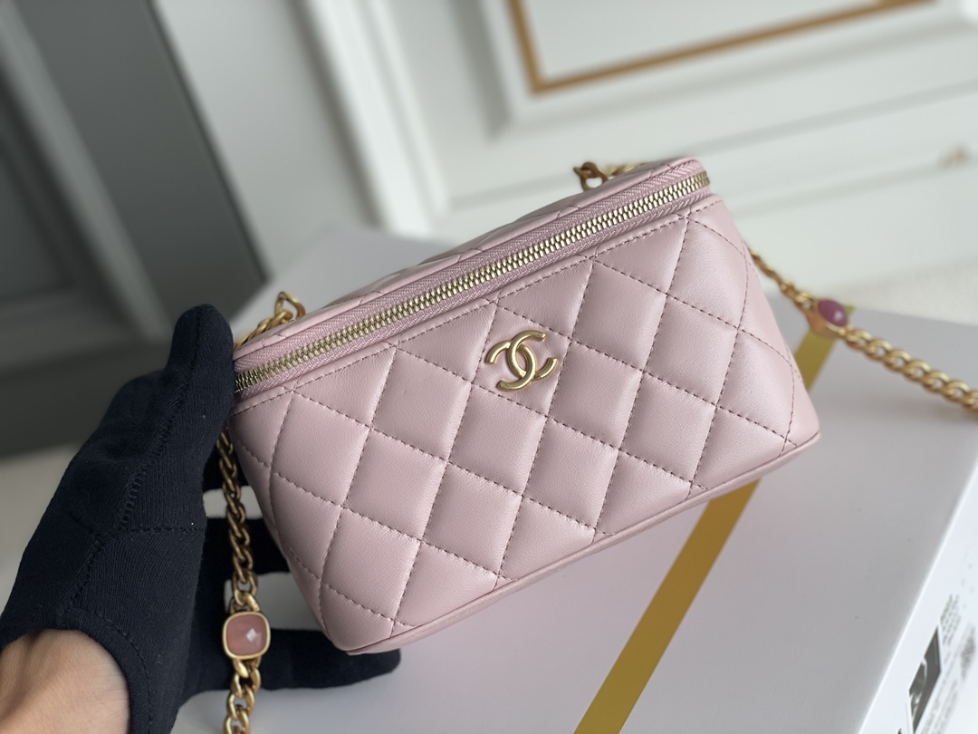 Bagsaaa nCh**el Vanity Pink Bag - 17x9.5x8cm