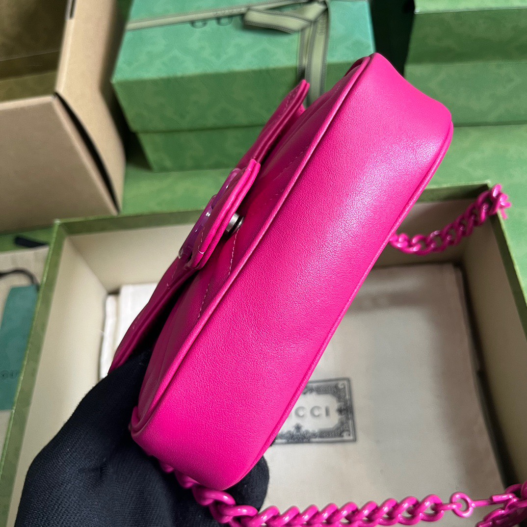 Bagsaaa Gvc*1 Marmont Hot Pink - 16.5x10x5cm