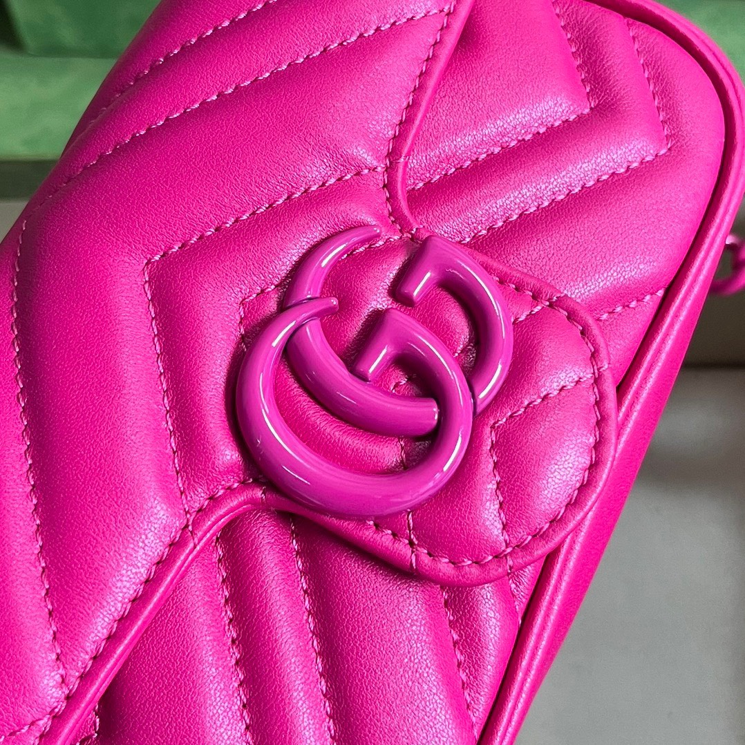 Bagsaaa Gvc*1 Marmont Hot Pink - 16.5x10x5cm