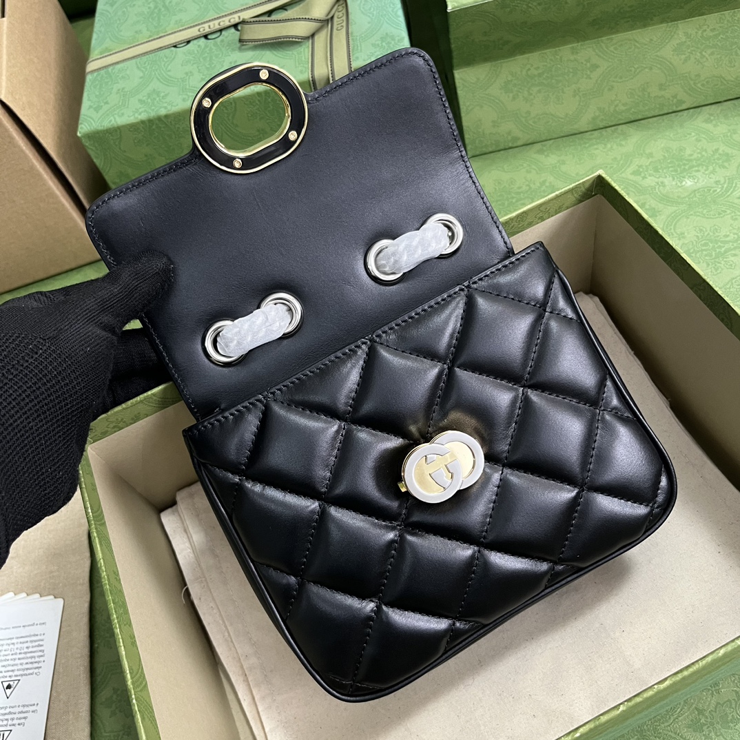 Bagsaaa Gvc*1 Deco Mini Shoulder Bag Black - W18cm x H14.5cm x D8cm