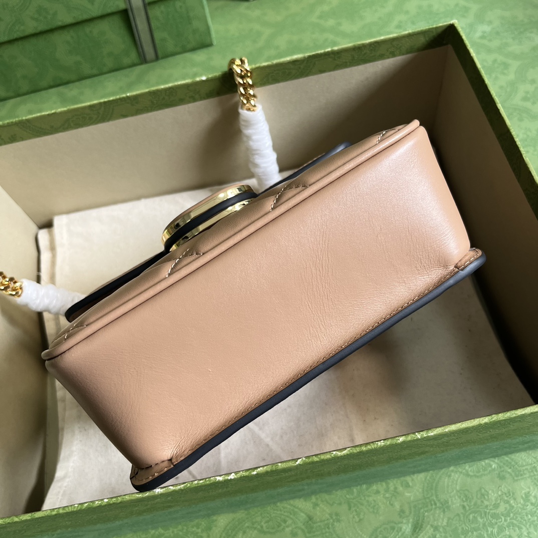 Bagsaaa Gvc*1 Deco Mini Shoulder Bag Rose beige - W18cm x H14.5cm x D8cm