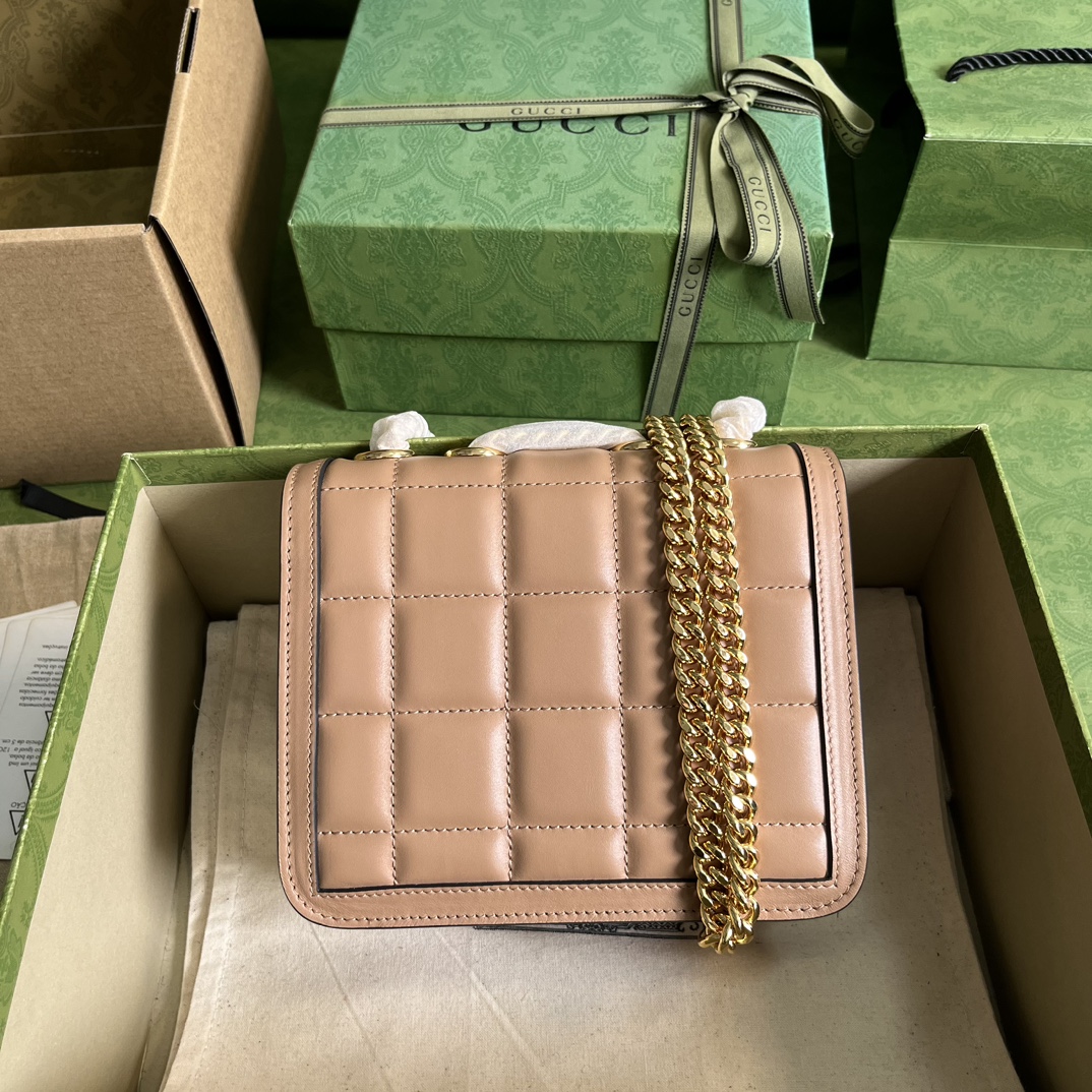 Bagsaaa Gvc*1 Deco Mini Shoulder Bag Rose beige - W18cm x H14.5cm x D8cm