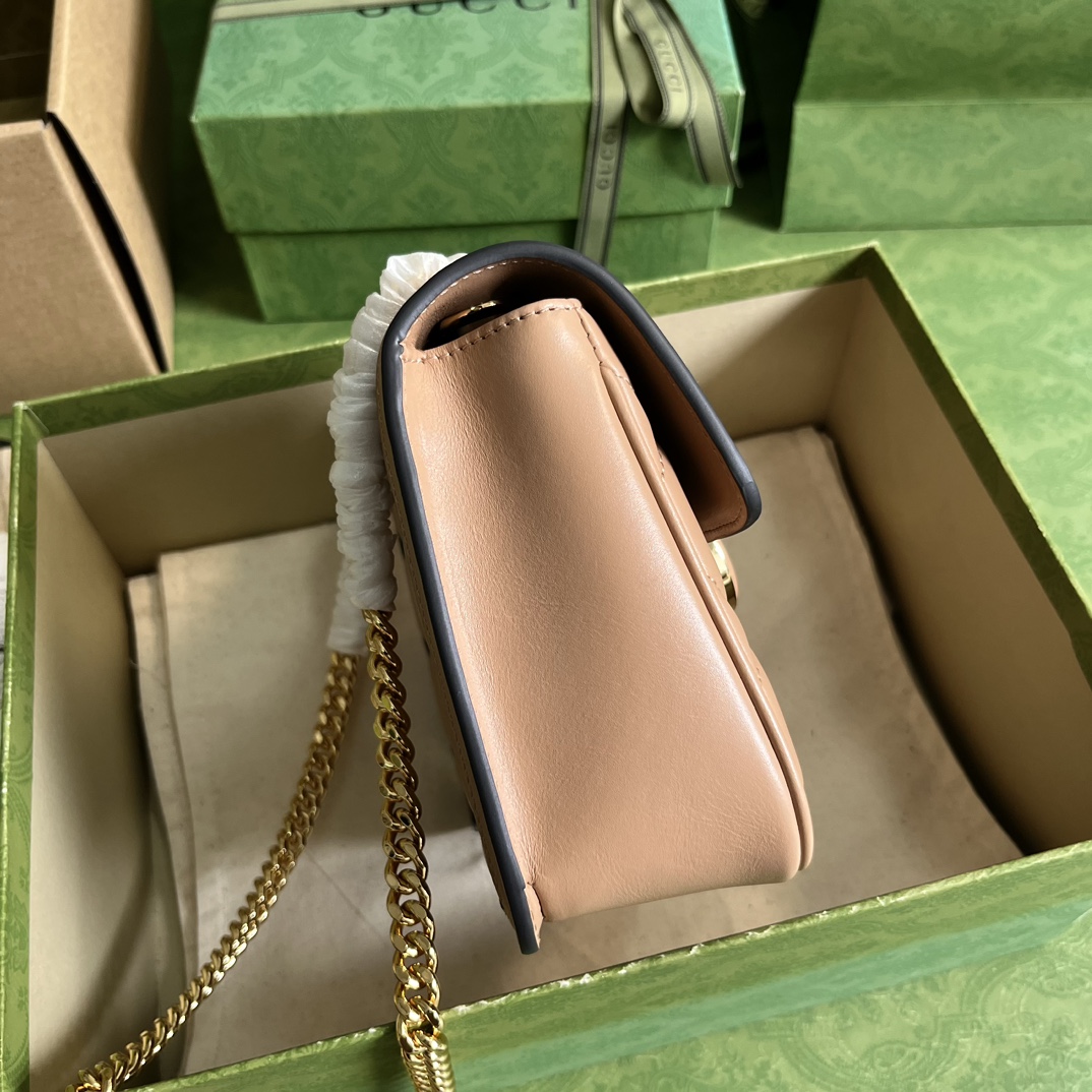Bagsaaa Gvc*1 Deco Mini Shoulder Bag Rose beige - W18cm x H14.5cm x D8cm