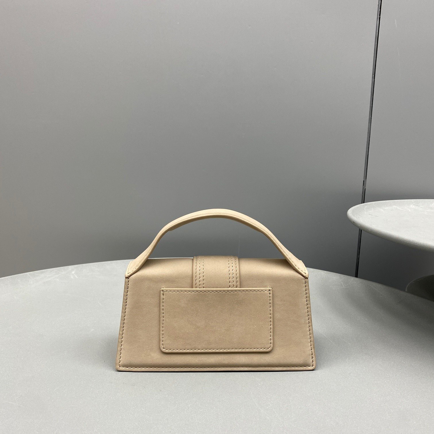 Bagsaaa Jacuqemus Bamino Small Suede Beige Bag - 18x6x7cm