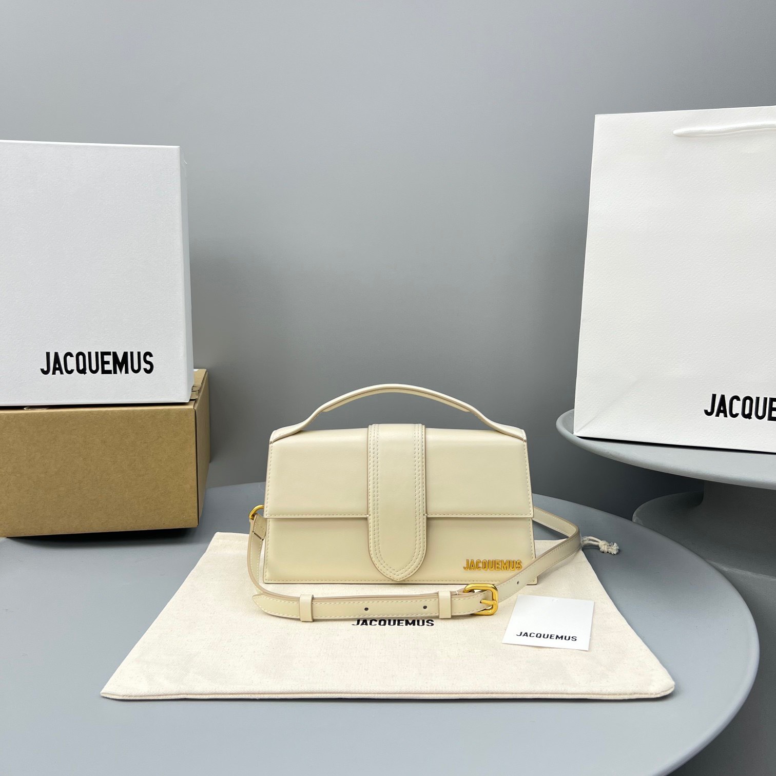 Bagsaaa Jacuqemus Bamino Le Grand Light Yellow Bag - 24x13x7cm