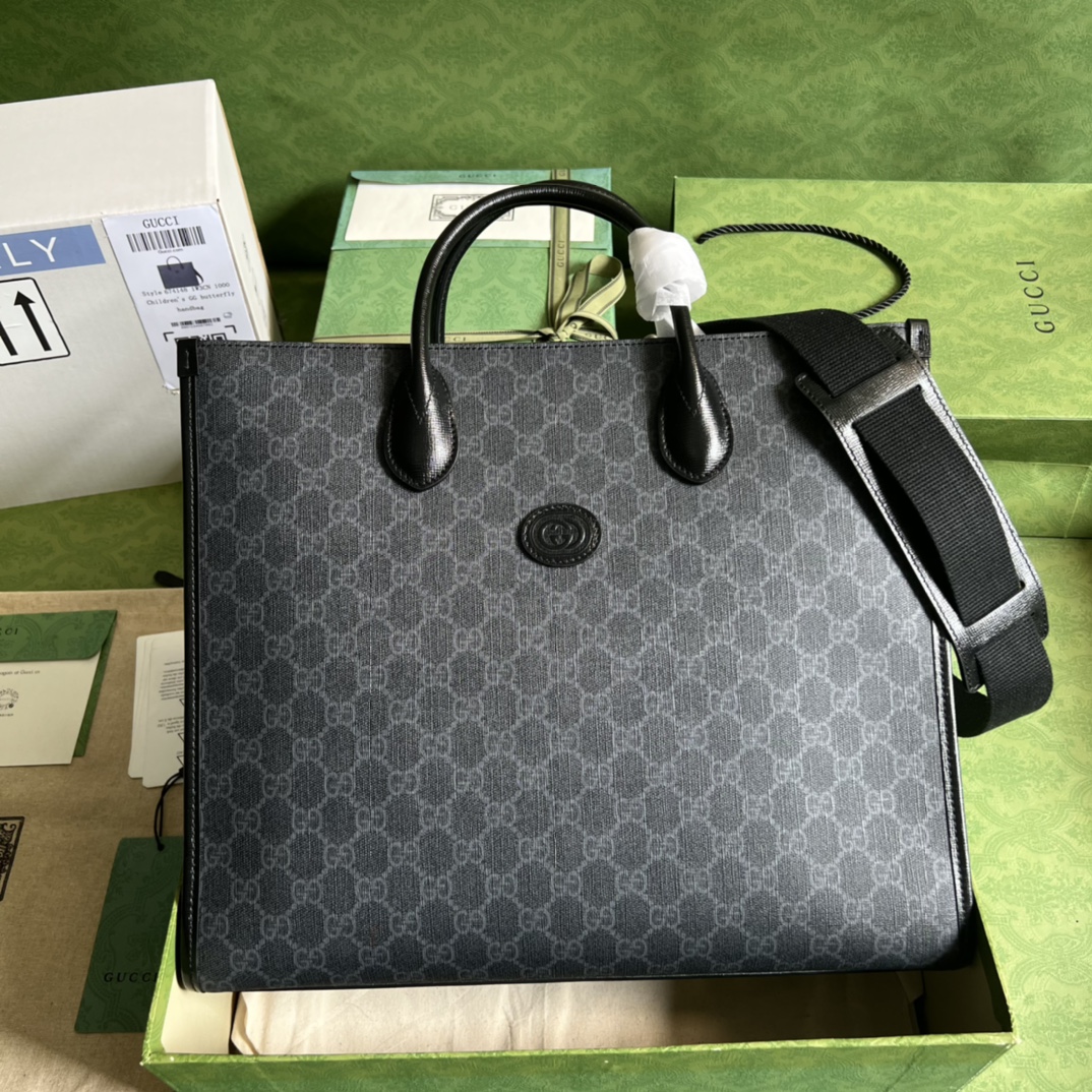 Bagsaaa Gvc*1 Medium tote bag with Interlocking G - W36cm x H38.5cm x D12cm
