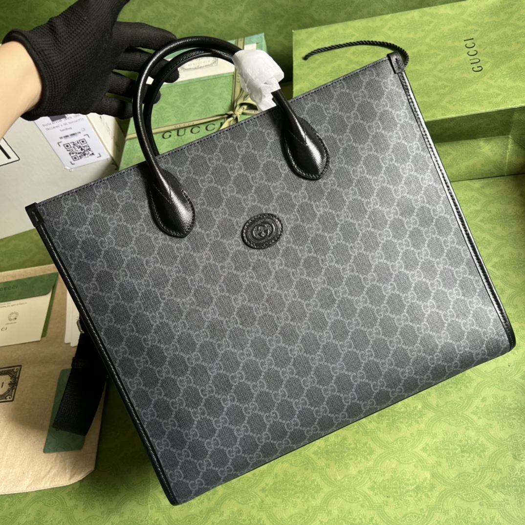 Bagsaaa Gvc*1 Medium tote bag with Interlocking G - W36cm x H38.5cm x D12cm