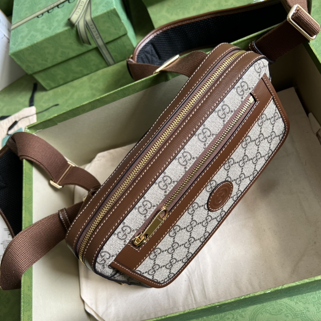 Bagsaaa Gvc*1 Gg Retro Holster Bag In Brown - 28*18*6cm