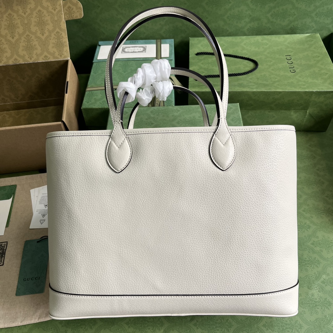 Bagsaaa Gvc*1 Ophidia medium tote white bag - W38.5cm x H28.5cm x D15cm