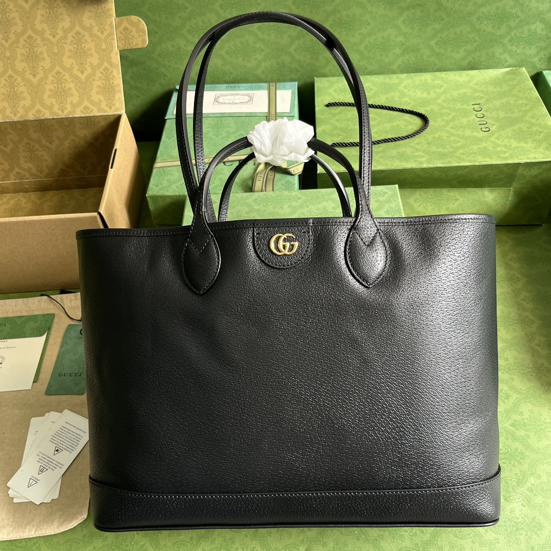 Bagsaaa Gvc*1 Ophidia medium tote black bag - W38.5cm x H28.5cm x D15cm