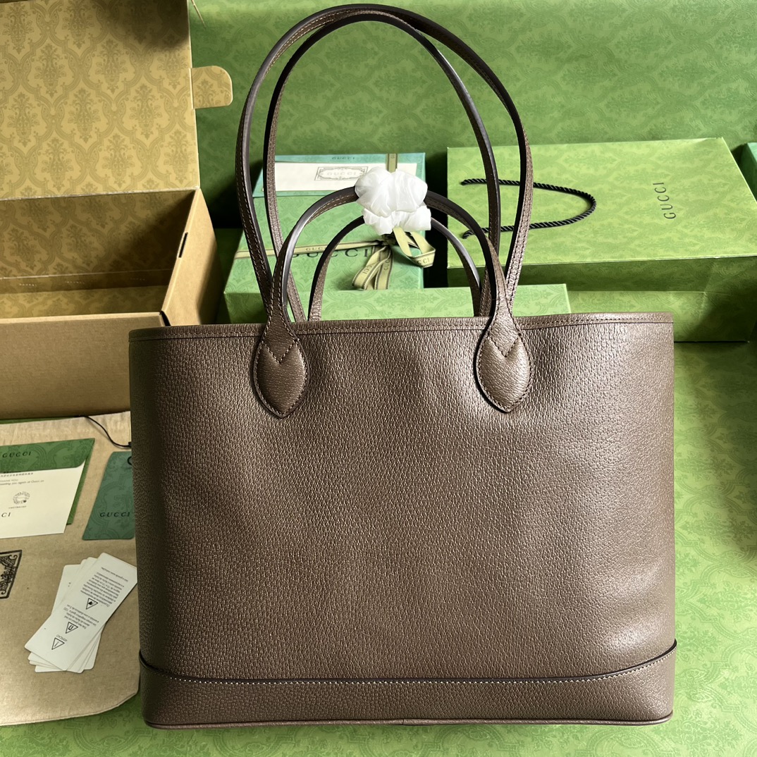 Bagsaaa Gvc*1 Ophidia medium tote brown bag - W38.5cm x H28.5cm x D15cm