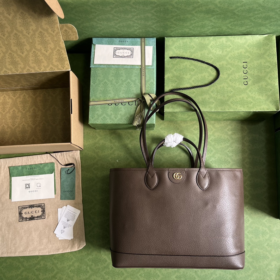 Bagsaaa Gvc*1 Ophidia medium tote brown bag - W38.5cm x H28.5cm x D15cm