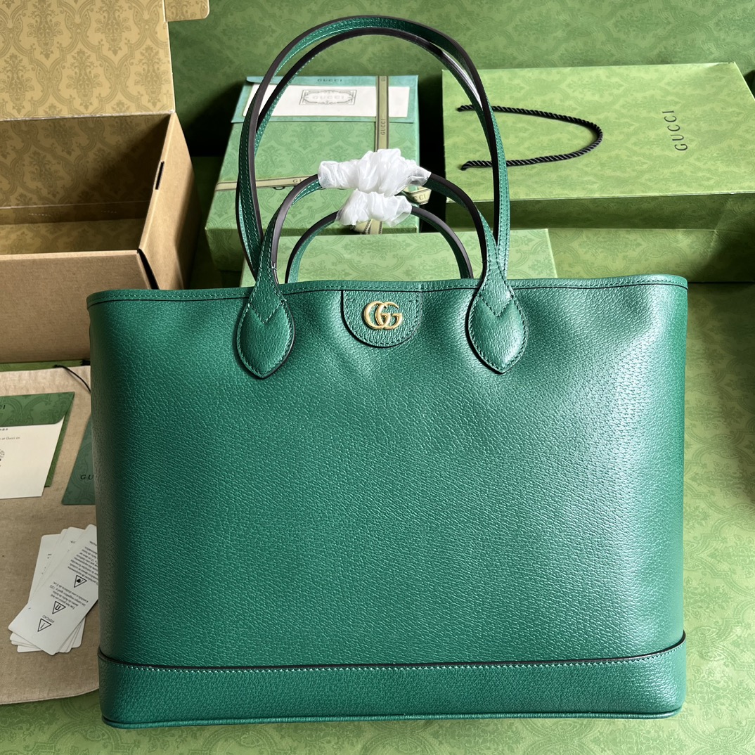 Bagsaaa Gvc*1 Ophidia medium tote green bag - W38.5cm x H28.5cm x D15cm