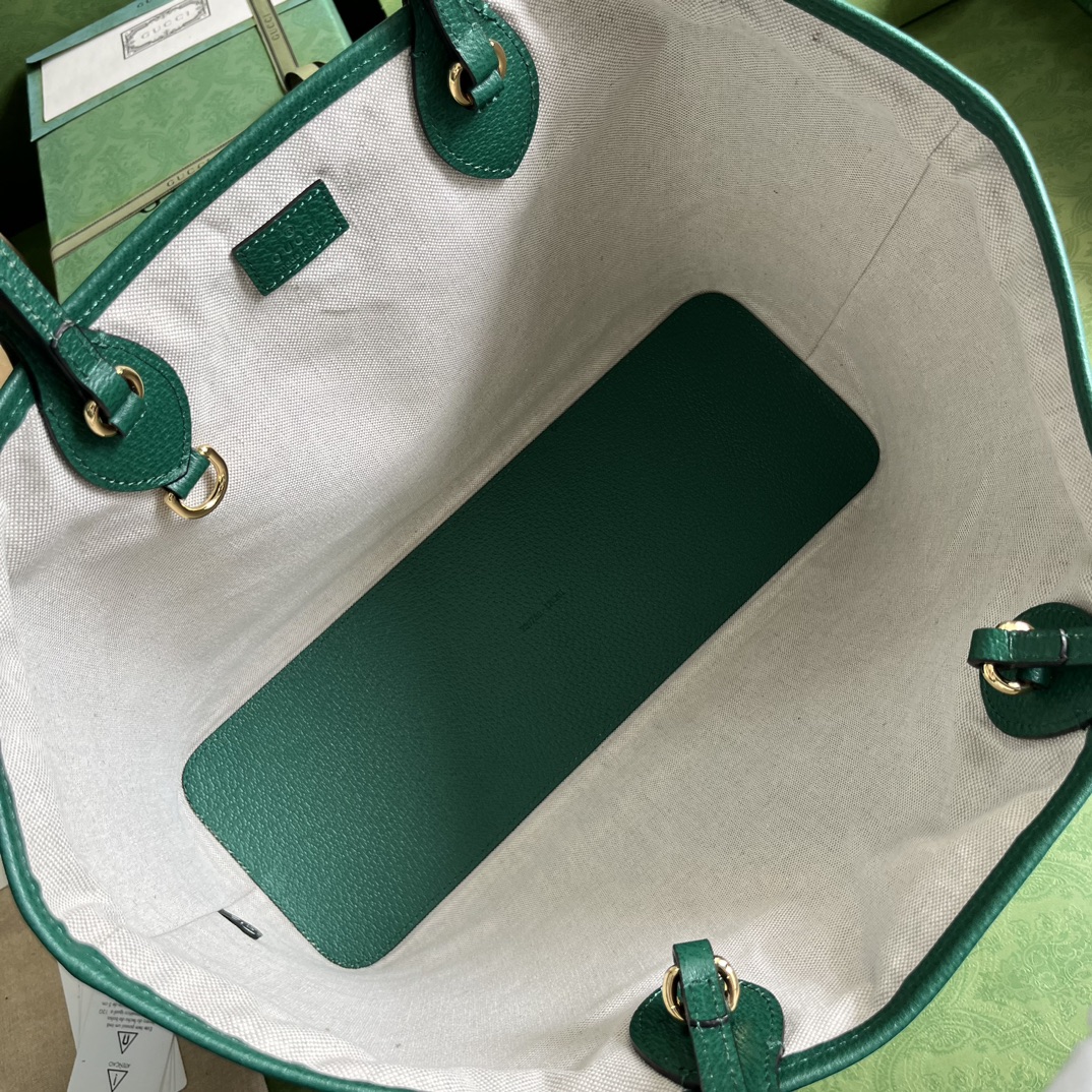 Bagsaaa Gvc*1 Ophidia medium tote green bag - W38.5cm x H28.5cm x D15cm
