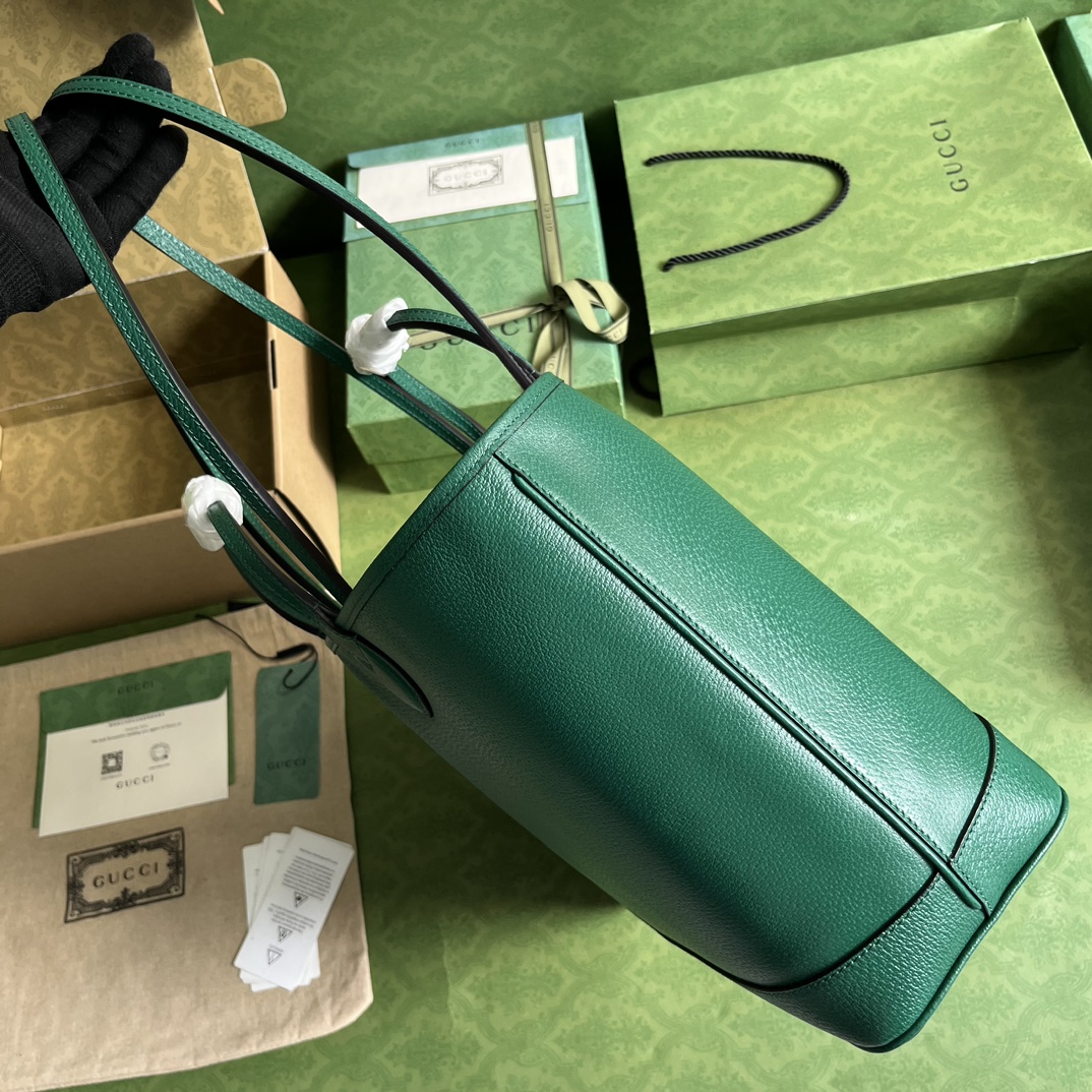 Bagsaaa Gvc*1 Ophidia medium tote green bag - W38.5cm x H28.5cm x D15cm