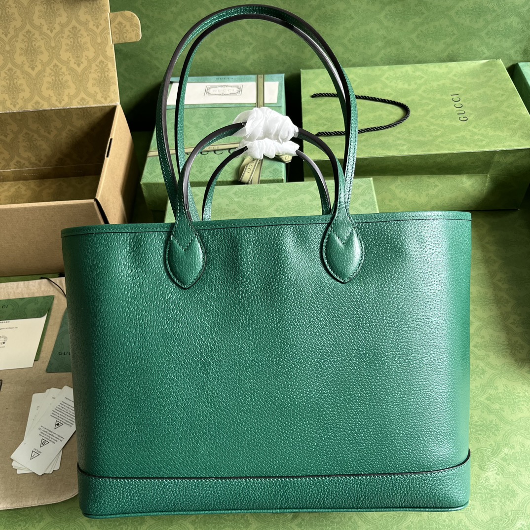 Bagsaaa Gvc*1 Ophidia medium tote green bag - W38.5cm x H28.5cm x D15cm