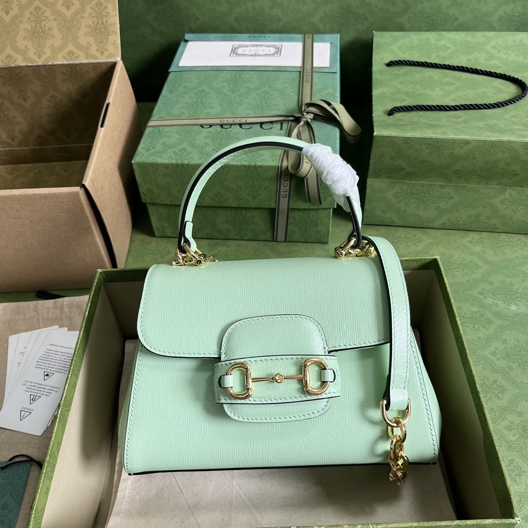 Bagsaaa Gvc*1 Horsebit 1955 mini bag mint green - 22x16x10.5cm