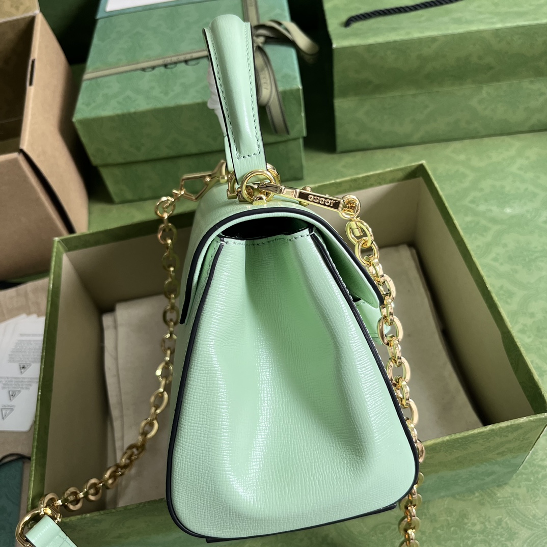Bagsaaa Gvc*1 Horsebit 1955 mini bag mint green - 22x16x10.5cm