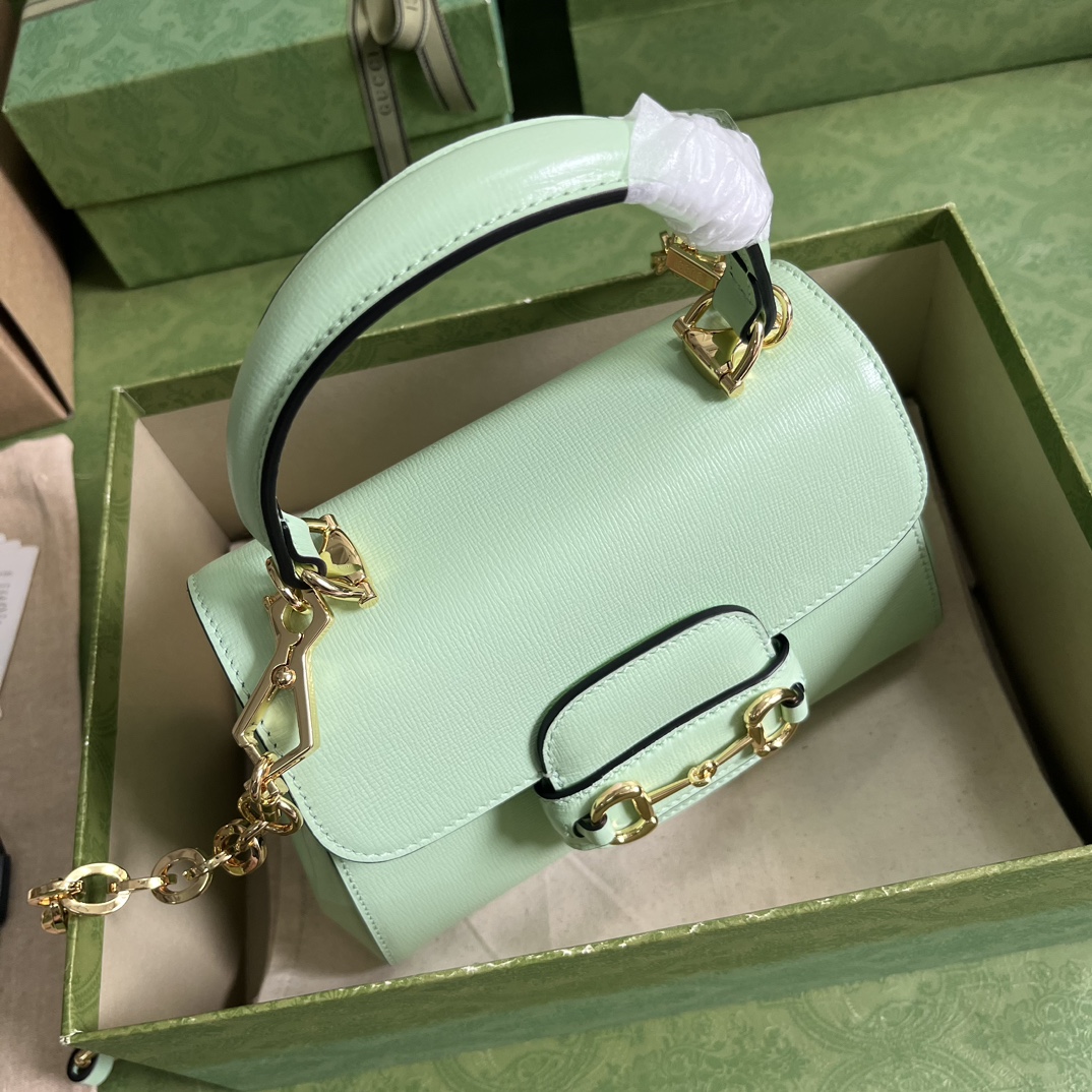 Bagsaaa Gvc*1 Horsebit 1955 mini bag mint green - 22x16x10.5cm