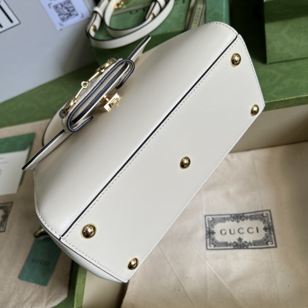 Bagsaaa Gvc*1 Horsebit 1955 mini bag white- 22x16x10.5cm