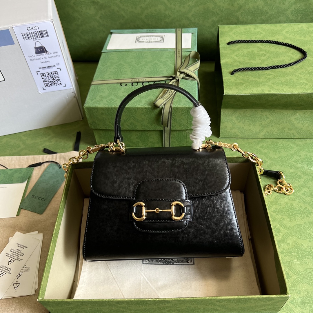 Bagsaaa Gvc*1 Horsebit 1955 mini bag black - 22x16x10.5cm
