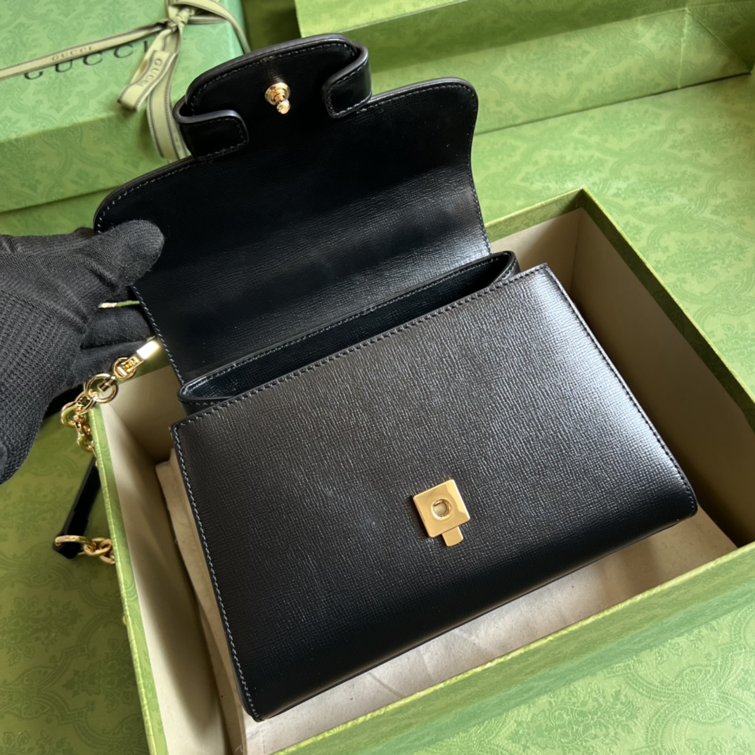 Bagsaaa Gvc*1 Horsebit 1955 mini bag black - 22x16x10.5cm