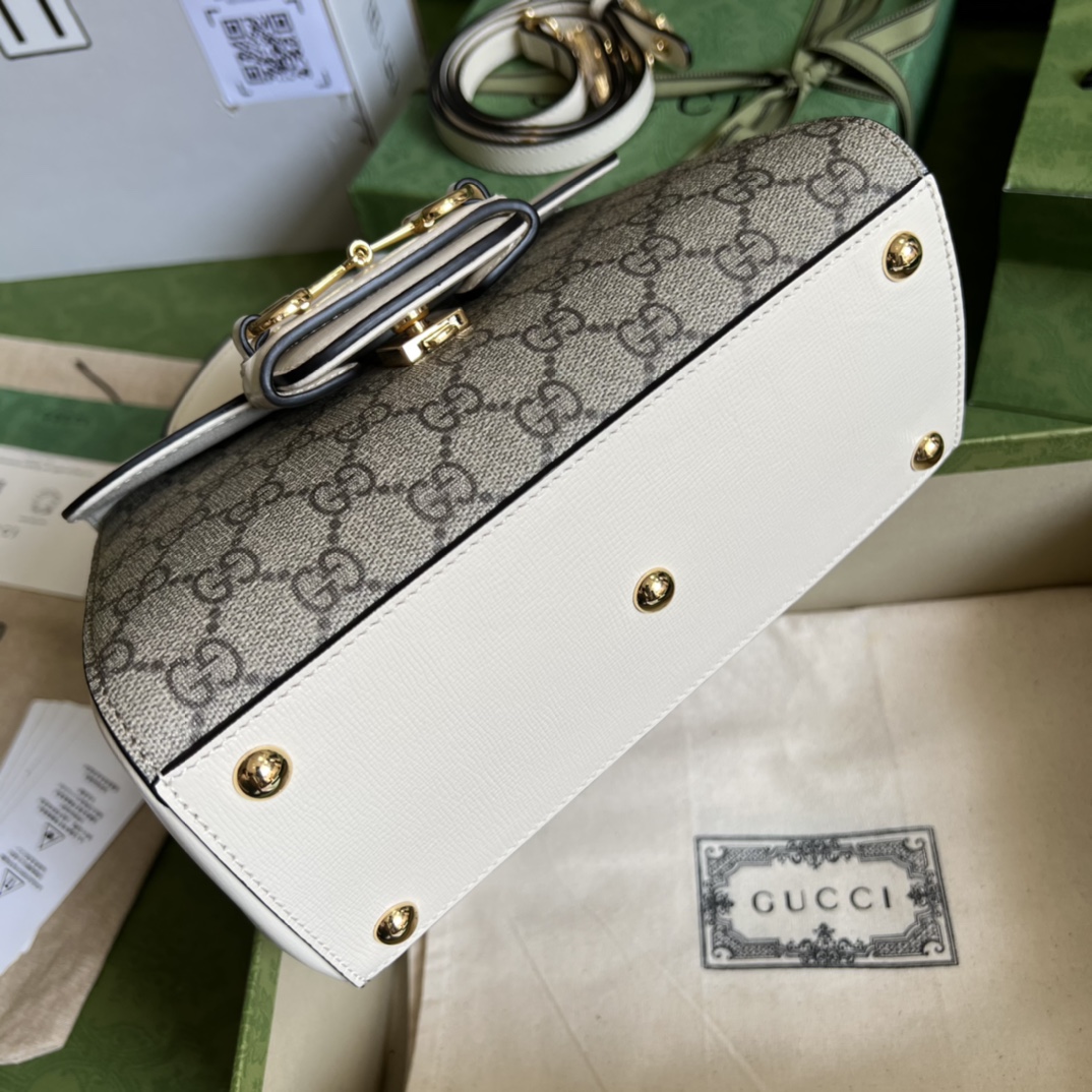 Bagsaaa Gvc*1 Horsebit 1955 mini bag ebony white - 22x16x10.5cm