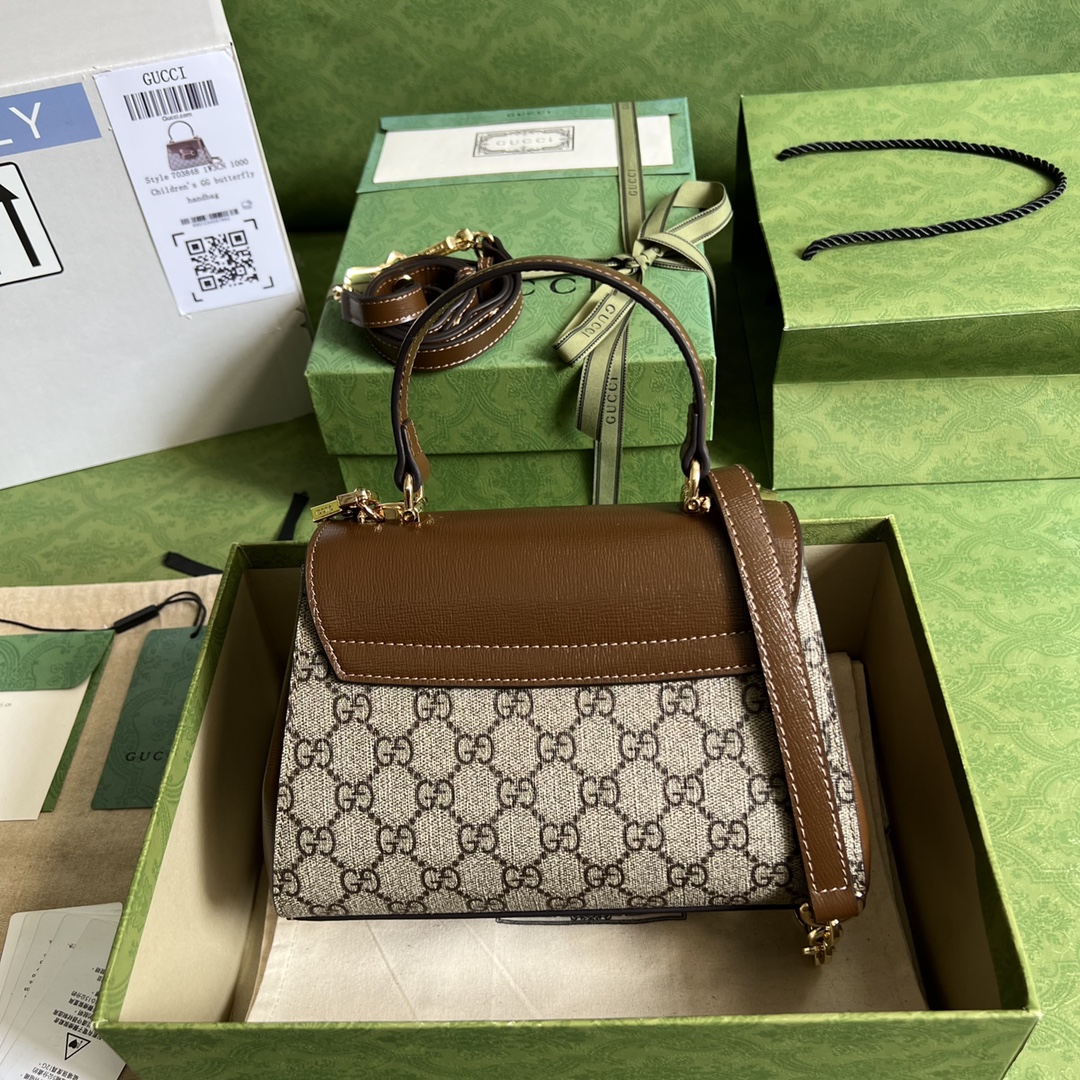 Bagsaaa Gvc*1 Horsebit 1955 mini bag ebony beige - 22x16x10.5cm