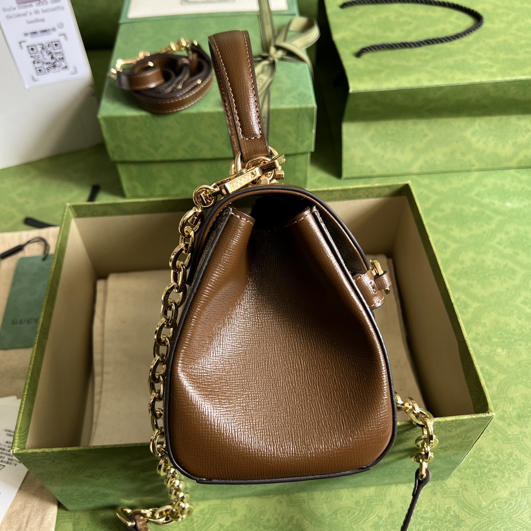 Bagsaaa Gvc*1 Horsebit 1955 mini bag ebony beige - 22x16x10.5cm