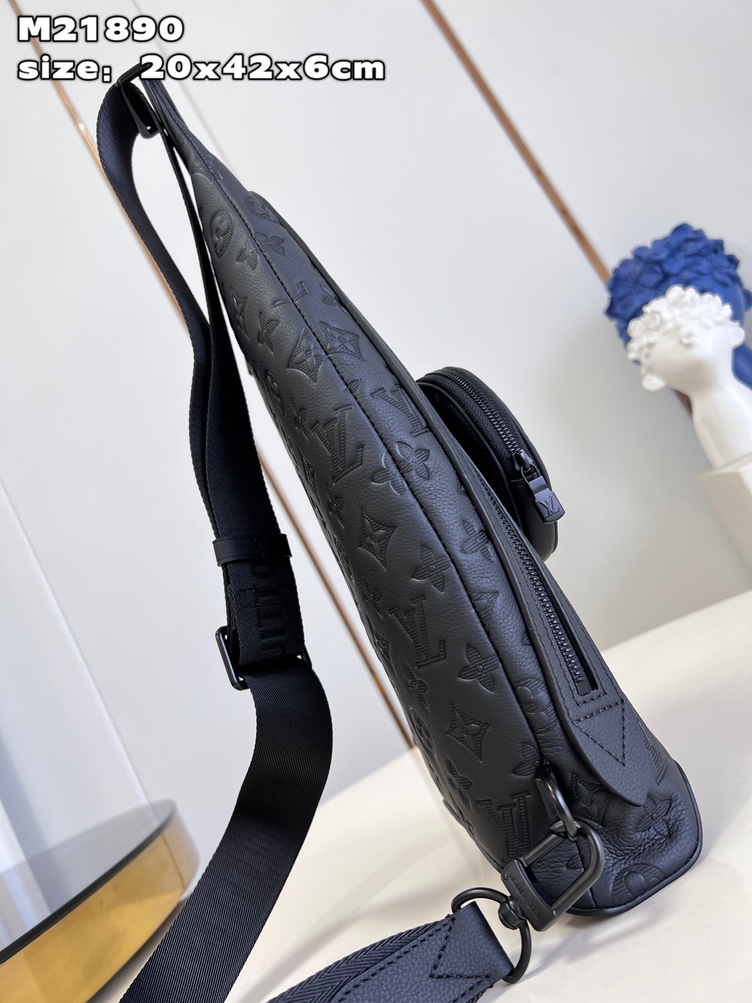 Bagsaaa L0vis Vvtt0n Duo Crossbody Bag Black Calf leather - 20 x 42 x 6 cm