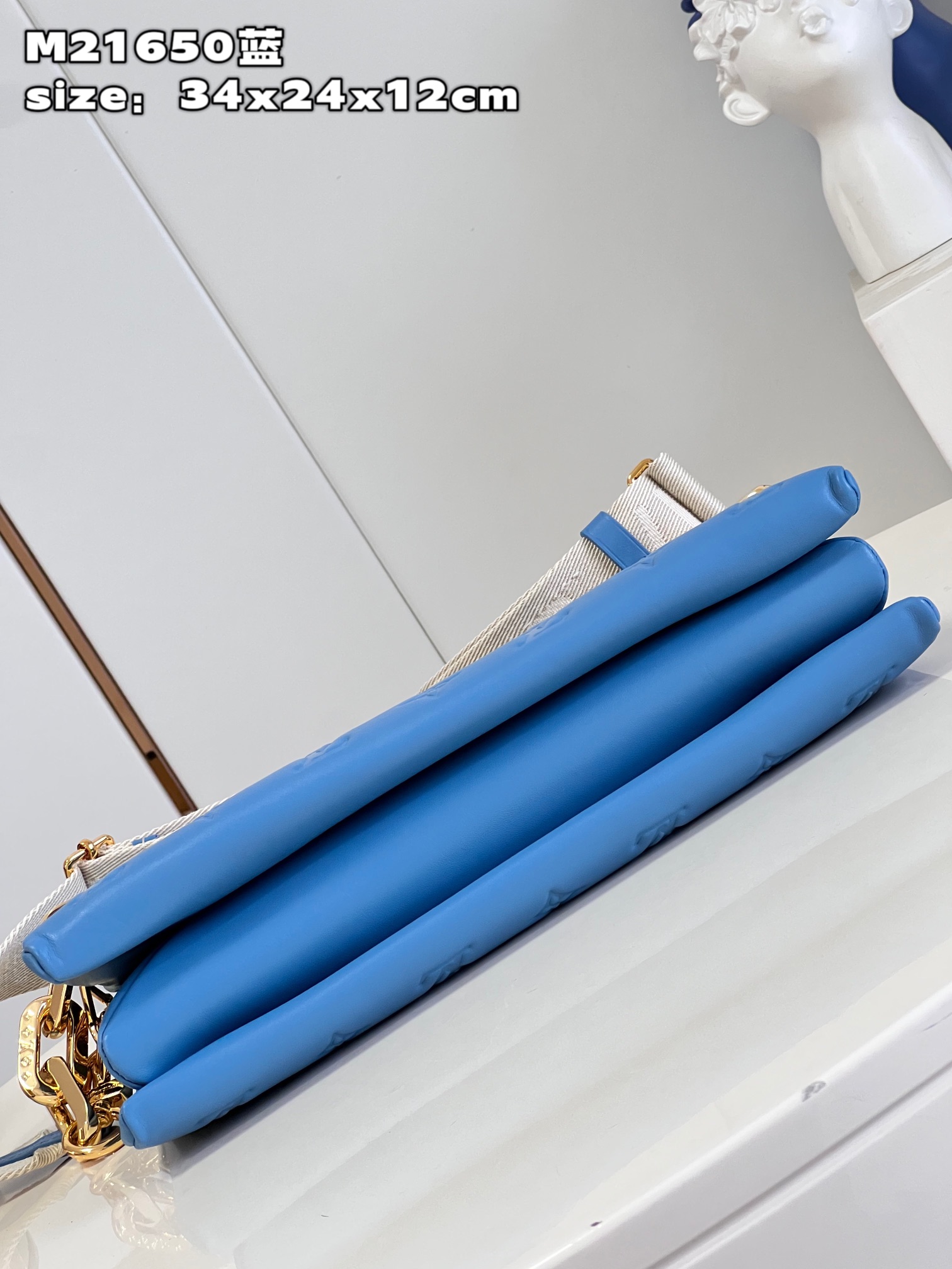 Bagsaaa L0vis Vvtt0n Coussin MM Blue Bag - 34 x 24 x 12