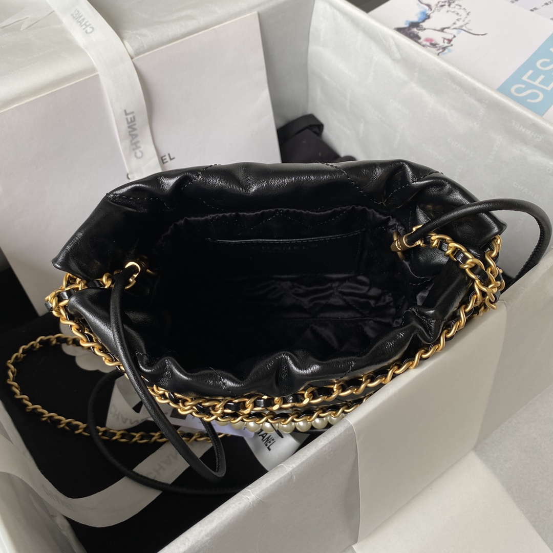 Bagsaaa Ch**el 22 Tote Mini Black - 19-20-6cm