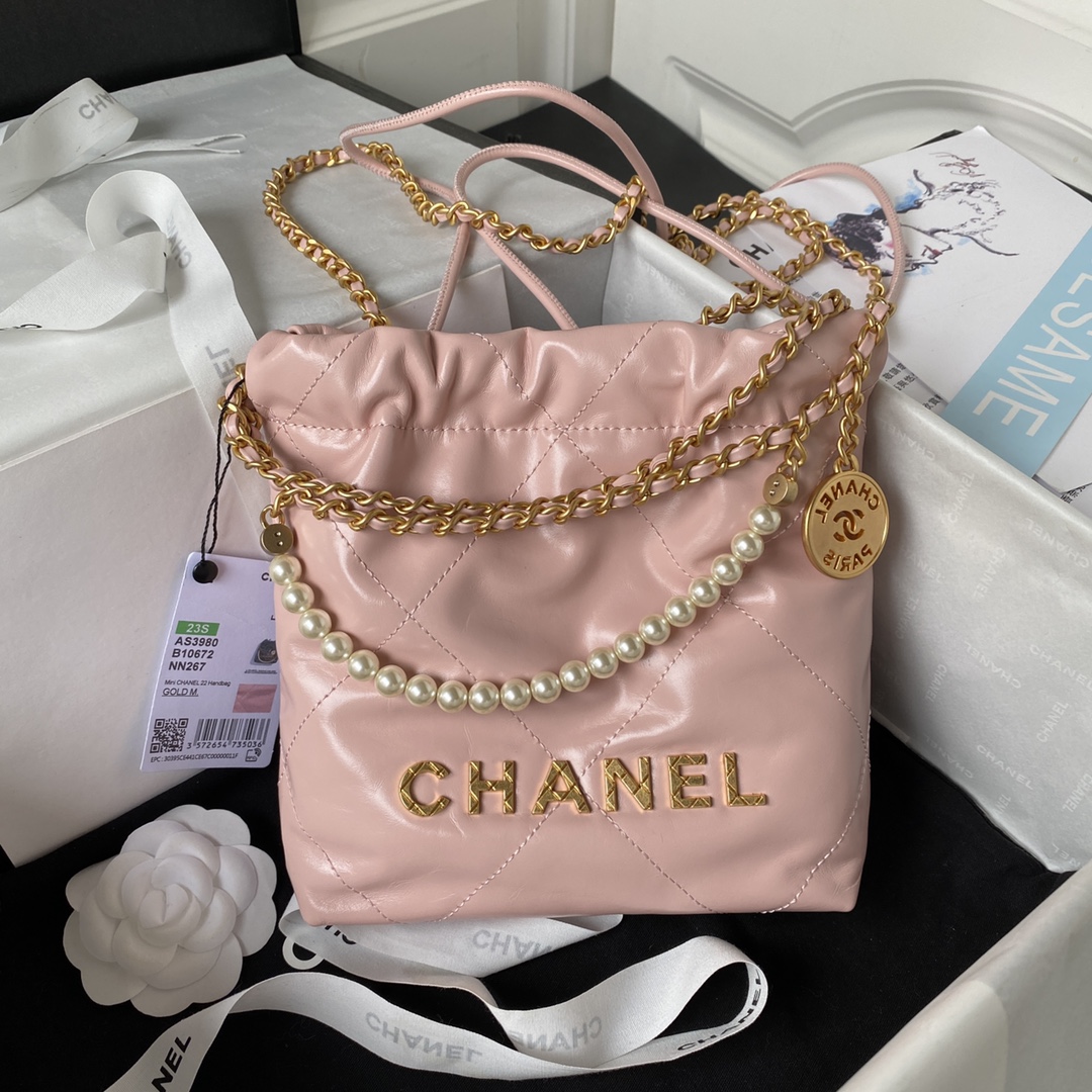 Bagsaaa Ch**el 22 Tote Mini Pink - 19-20-6cm