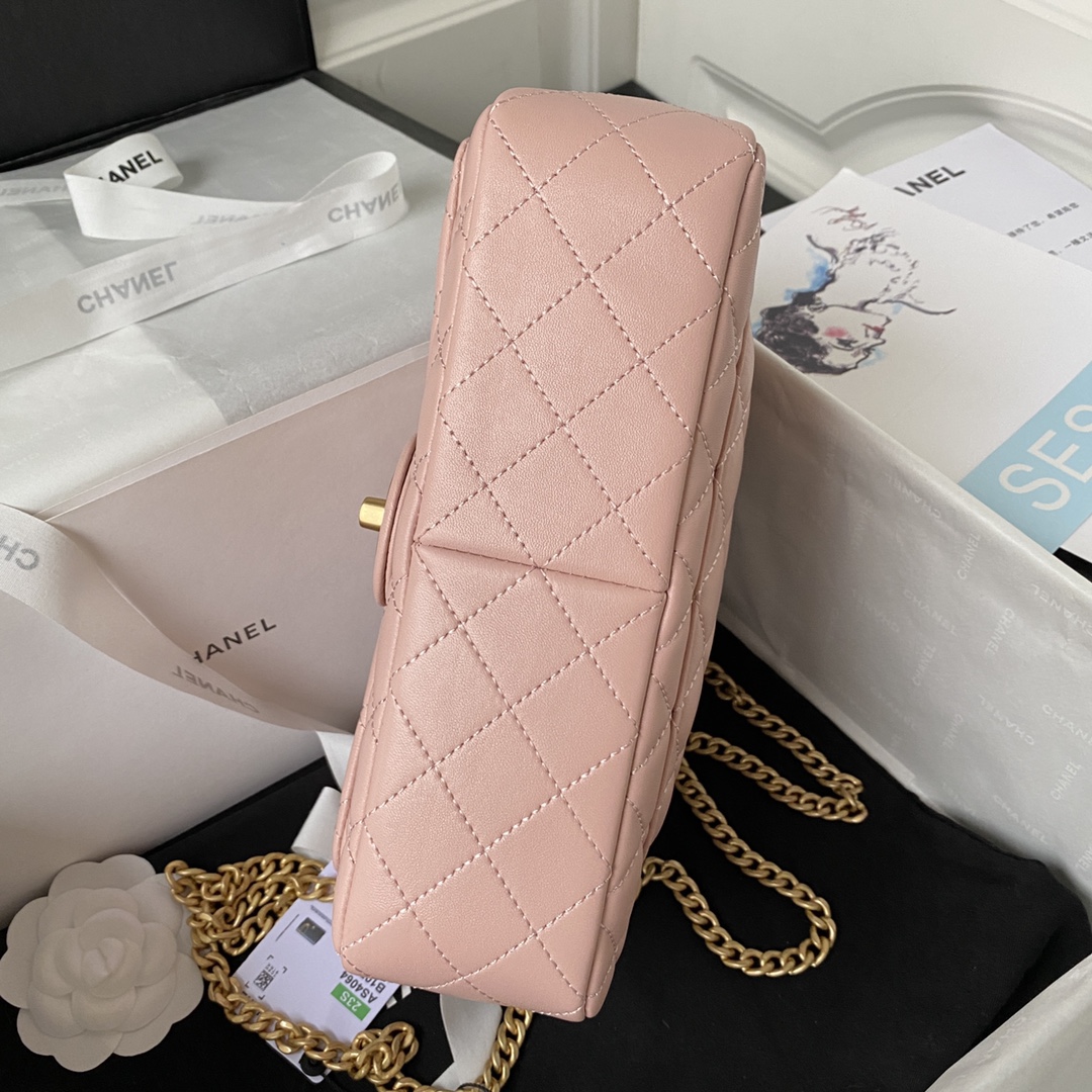 Bagsaaa Ch**el Flap Bag Flower Chain Pink Bag - 14.5X23.5X7cm