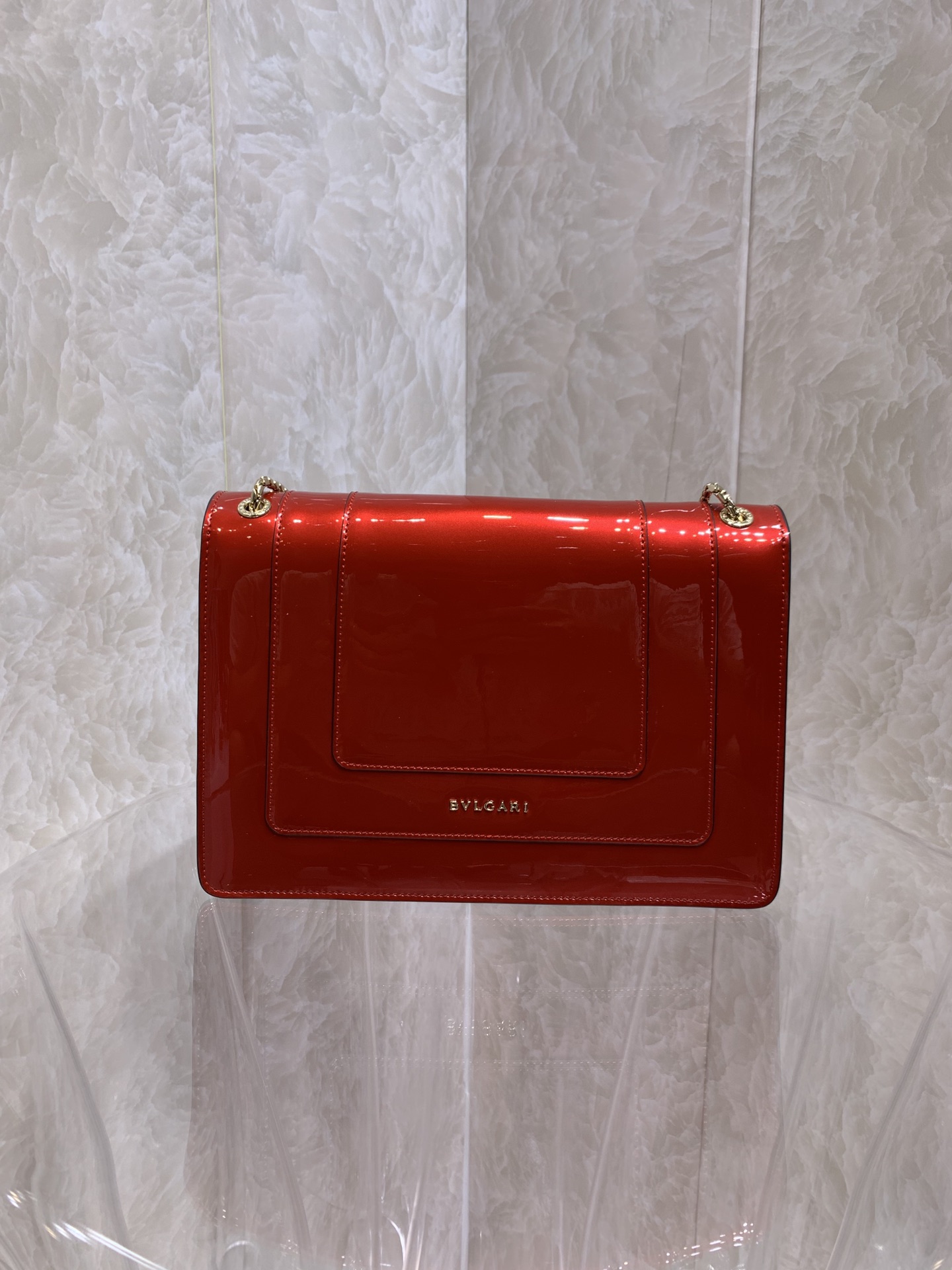 Bagsaaa Bv1g*ai Serpenti in Love Bag Red - 28*18*7CM